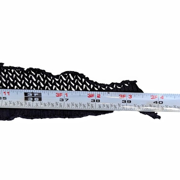 NWT S/M French Swim Wrap Skirt Halter Set Black Stretch Tie Back Lined - Picture 10 of 11